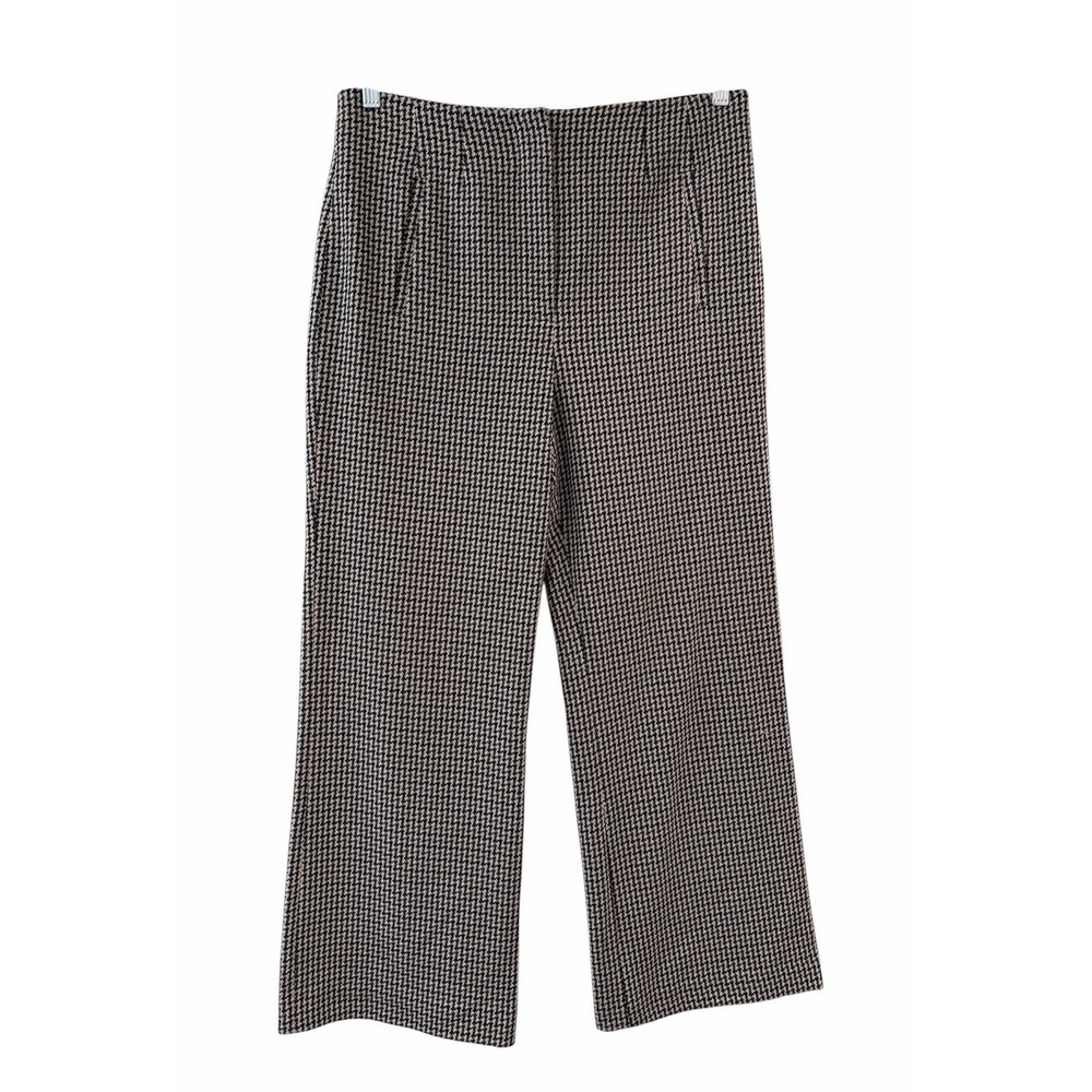 VERONICA BEARD Dova Houndstooth Wide Leg Pant Quiet Luxury Old Money USA Made 10